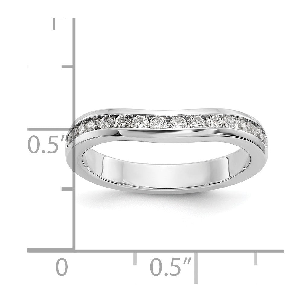 14K Weißgold Ehering mit natürlichen Diamanten