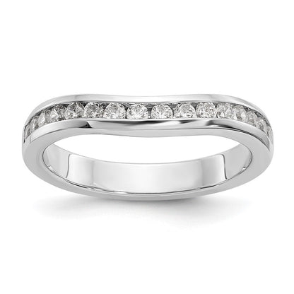 14K Weißgold Ehering mit natürlichen Diamanten