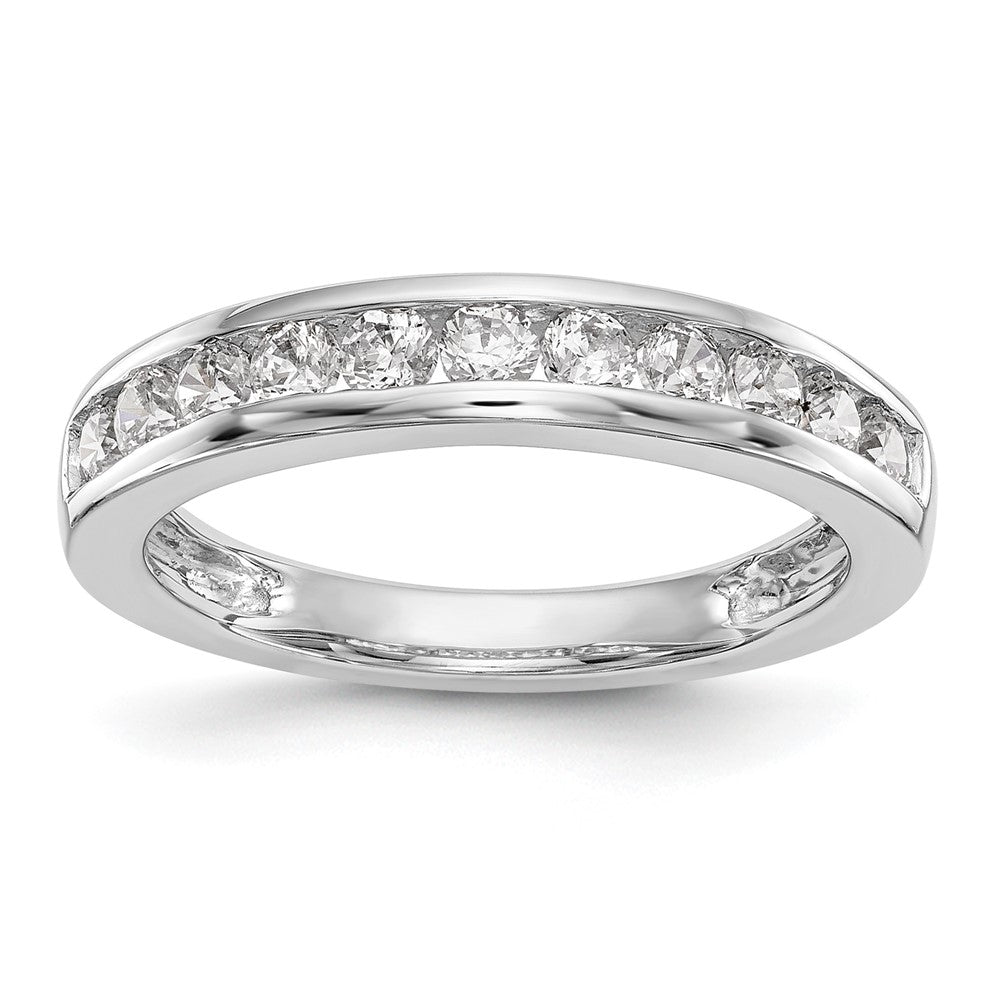 14K Weißgold Ehering mit 0,75 ct. Laborgezüchteten Diamanten VS/SI+ G+