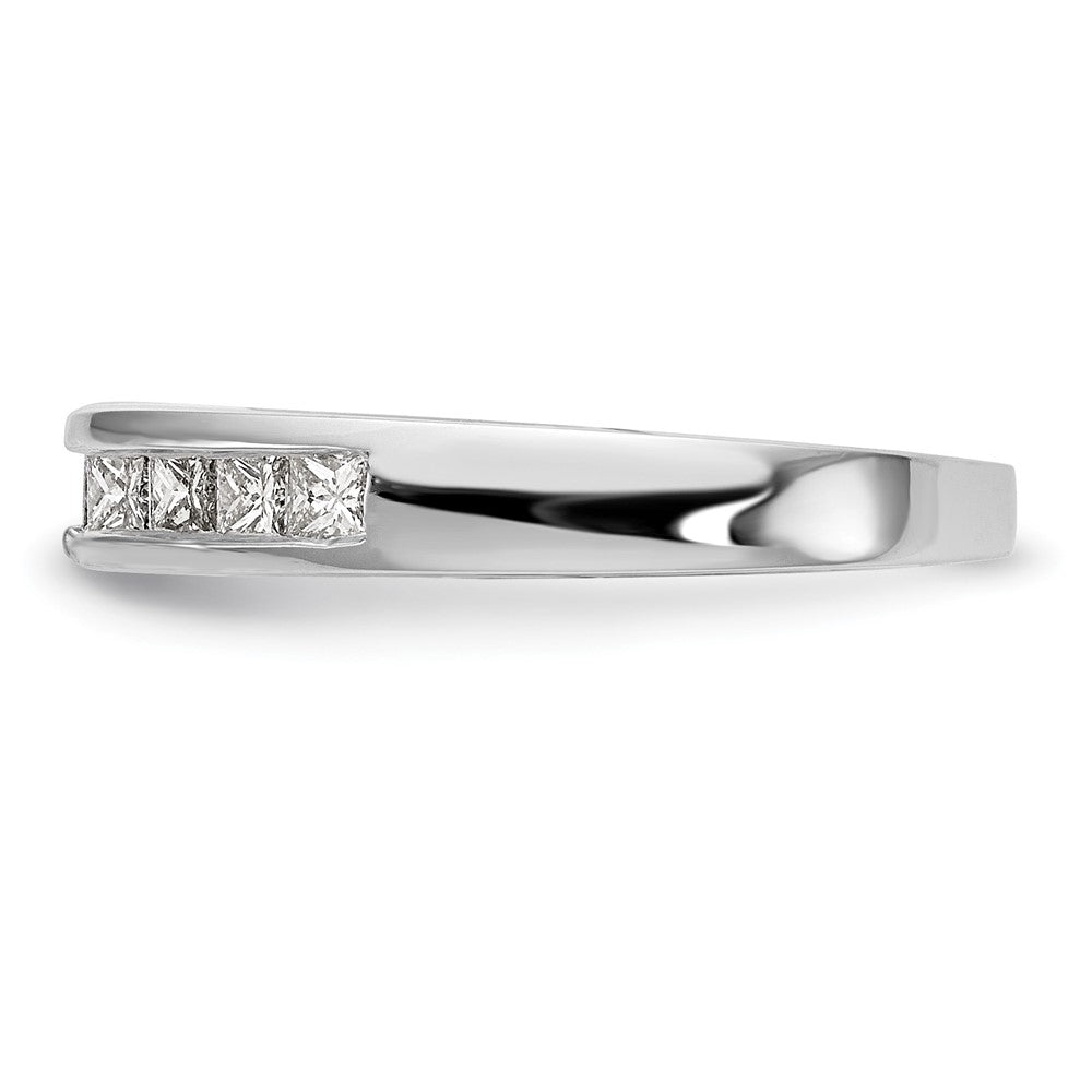14K Weißgold Stift Set 3/8 Karat Kanalfassung Princess Diamant Halbfassung Verlobungsring
