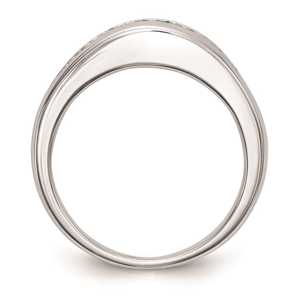 14K Weißgold Ehering mit natürlichen Diamanten