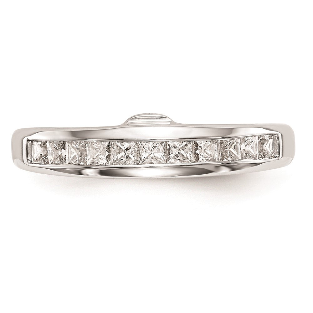 14K Weißgold Ehering mit natürlichen Diamanten