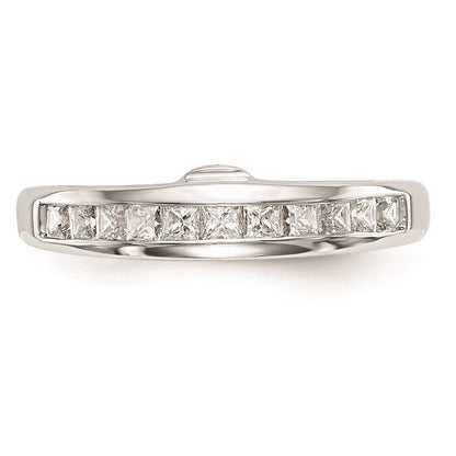 14K Weißgold Ehering mit natürlichen Diamanten