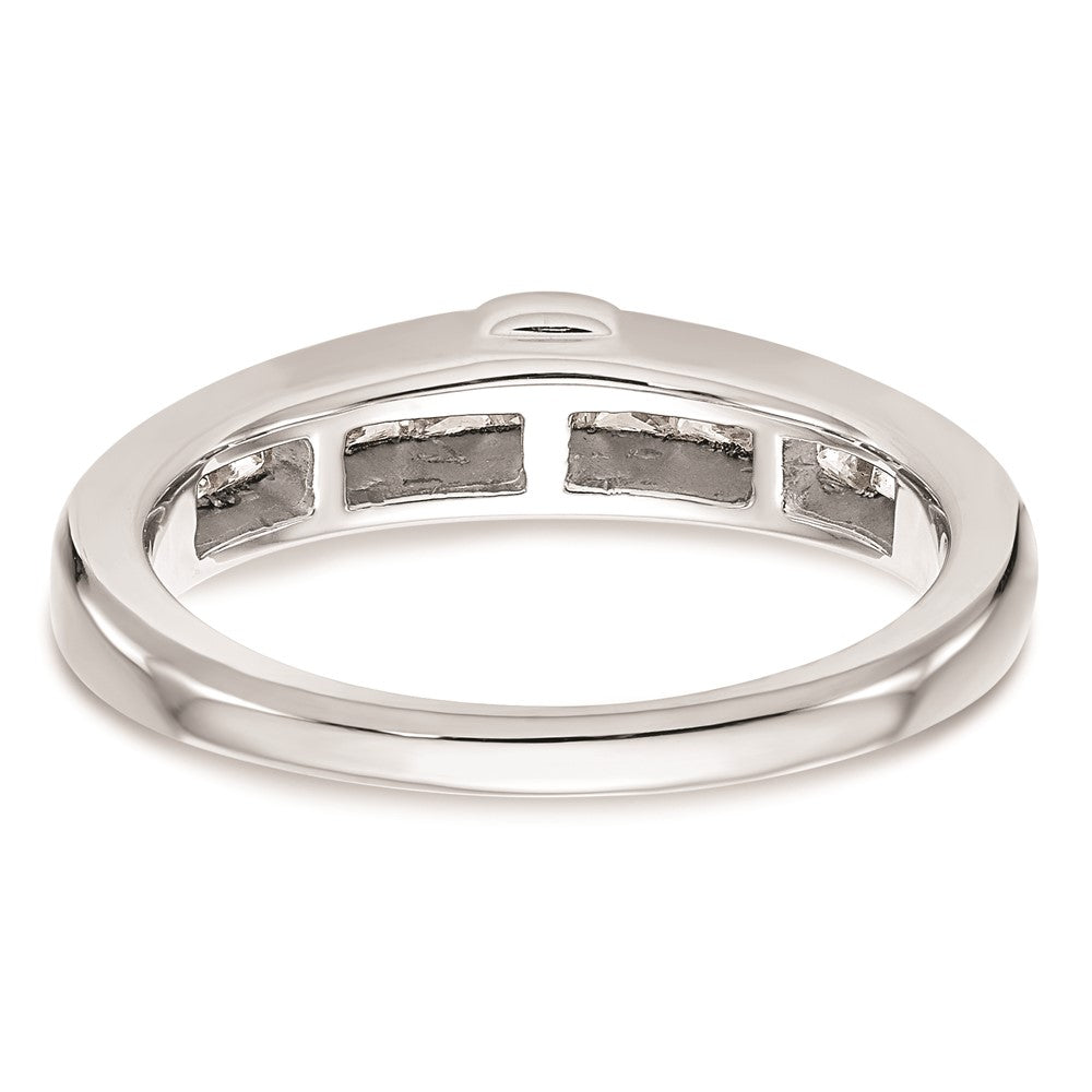 14K Weißgold Ehering mit natürlichen Diamanten