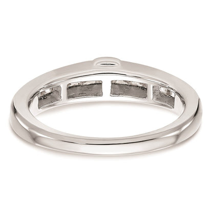 14K Weißgold Ehering mit natürlichen Diamanten