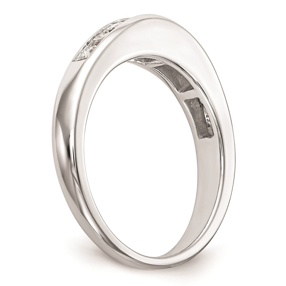 14K Weißgold Ehering mit natürlichen Diamanten