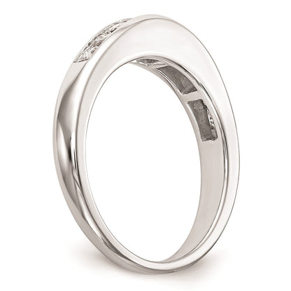 14K Weißgold Ehering mit natürlichen Diamanten