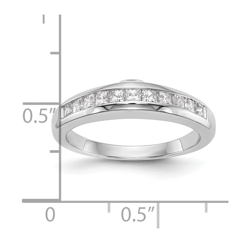 14K Weißgold Ehering mit natürlichen Diamanten