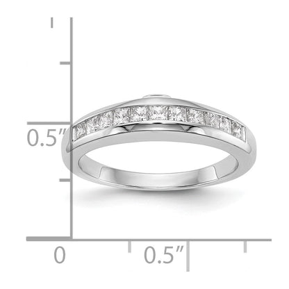 14K Weißgold Ehering mit natürlichen Diamanten