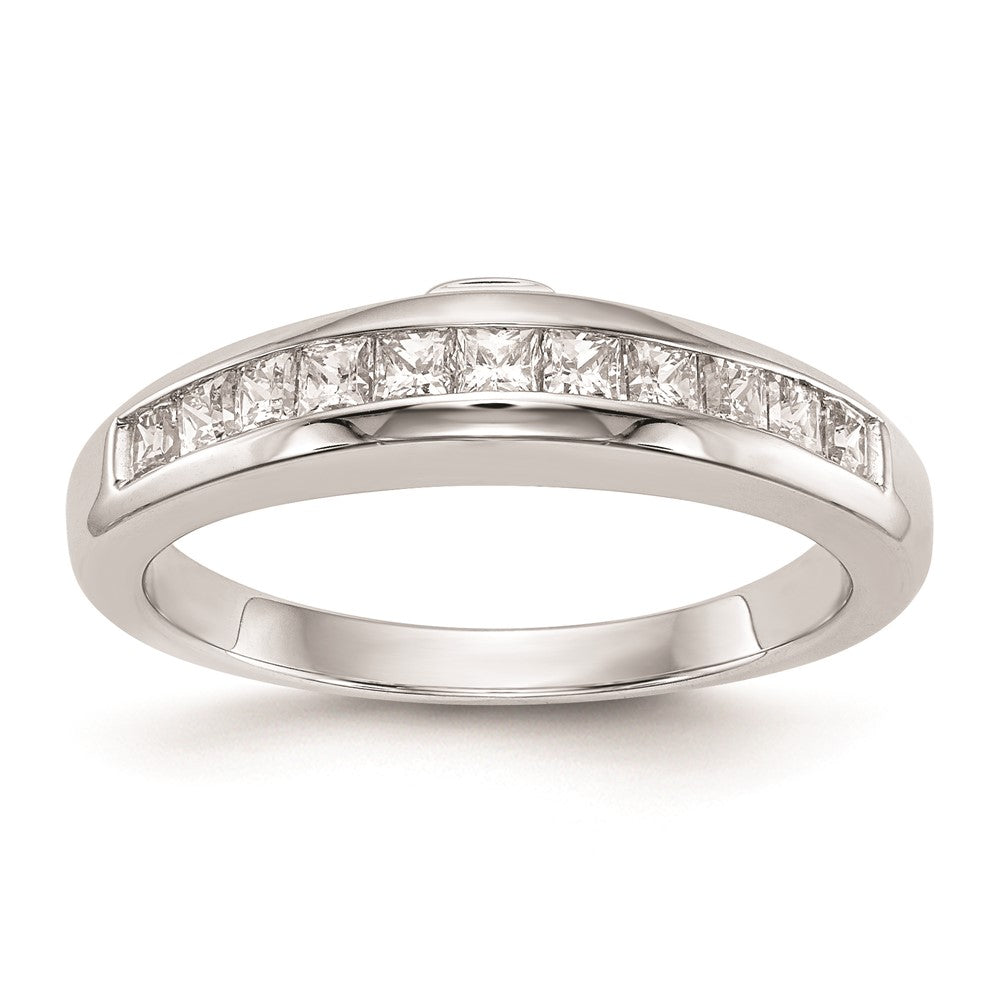 14K Weißgold Ehering mit natürlichen Diamanten
