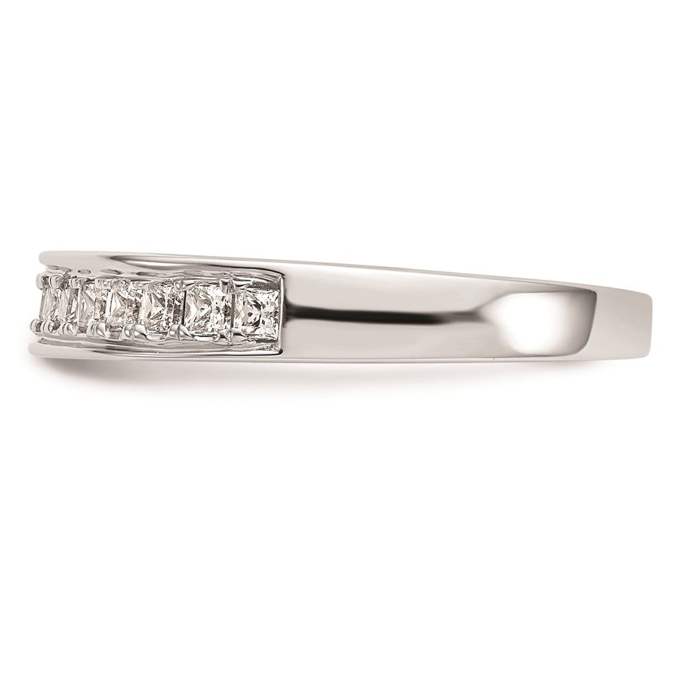 14K Weißgold Ehering mit echten Diamanten
