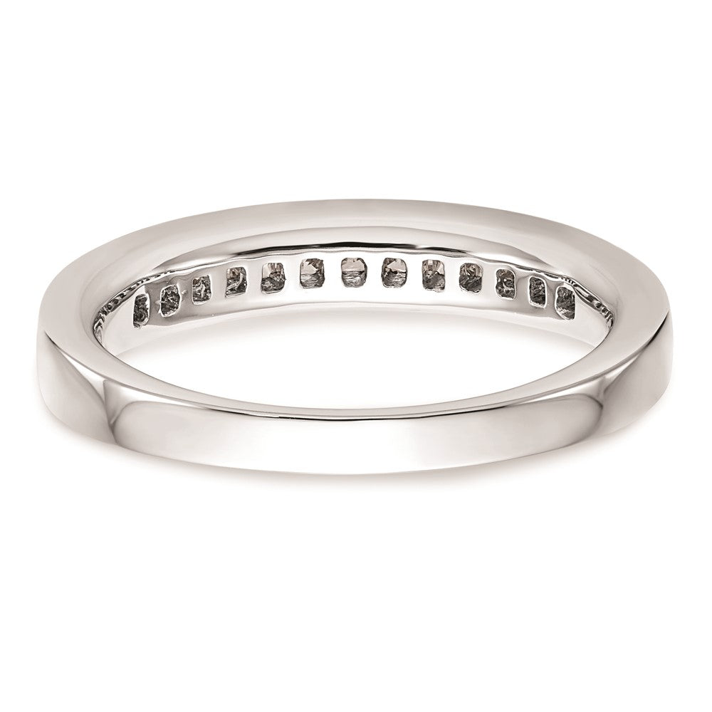 14K Weißgold Ehering mit echten Diamanten