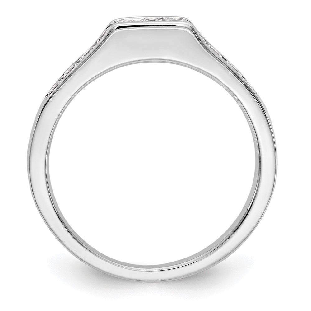 Ehering aus 14K Weißgold mit echten Diamanten