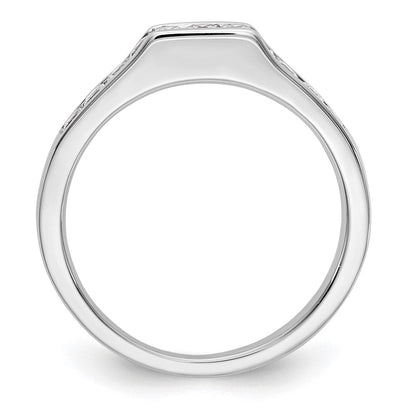 Ehering aus 14K Weißgold mit echten Diamanten