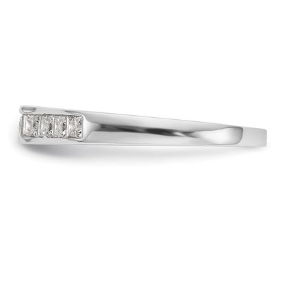 Ehering aus 14K Weißgold mit echten Diamanten