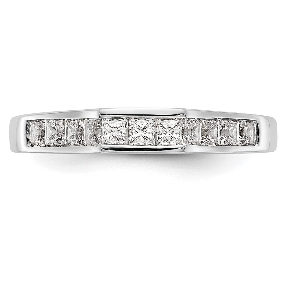 Ehering aus 14K Weißgold mit echten Diamanten