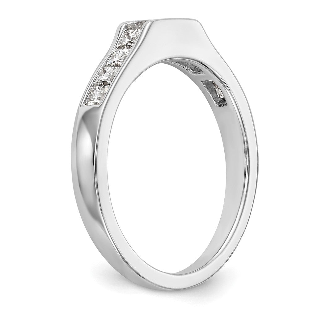 Ehering aus 14K Weißgold mit echten Diamanten