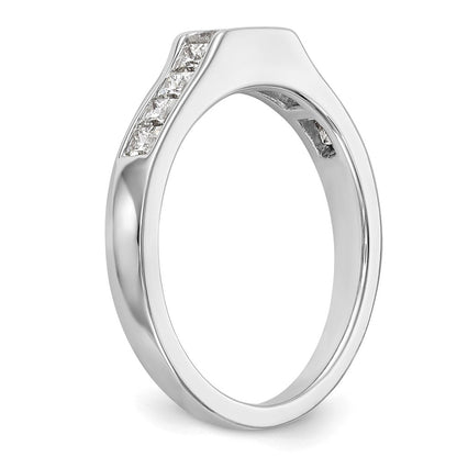Ehering aus 14K Weißgold mit echten Diamanten