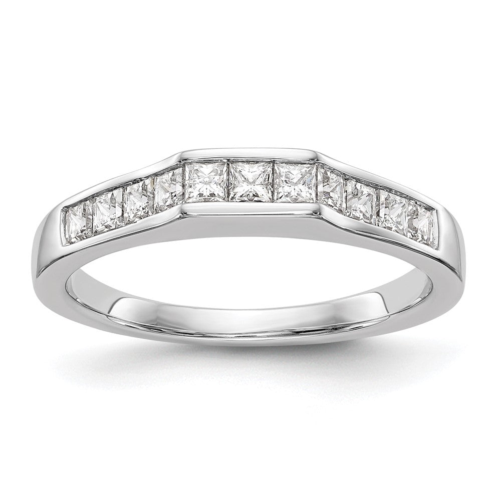 Ehering aus 14K Weißgold mit echten Diamanten