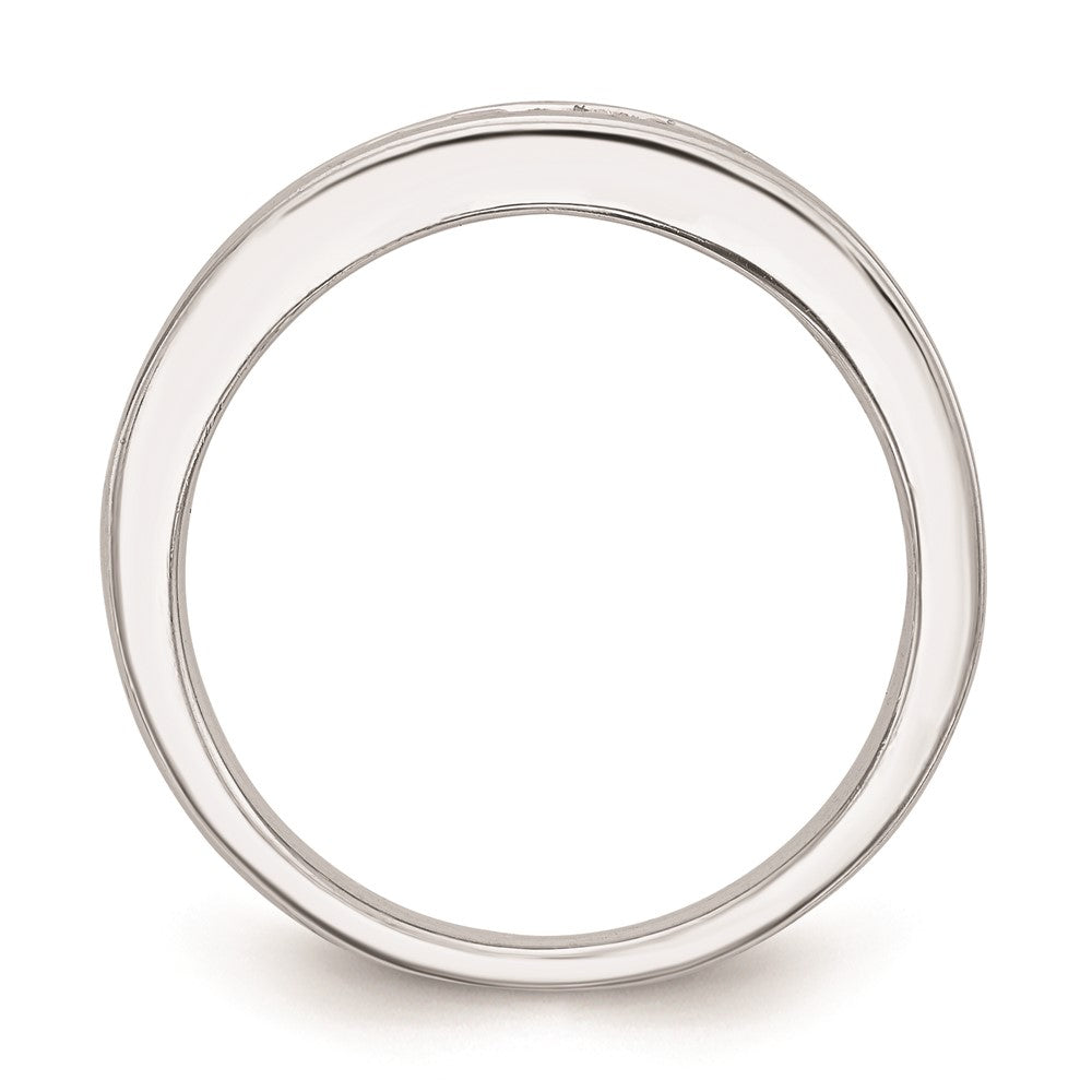 14K Weißgold Ehering mit natürlichen Diamanten