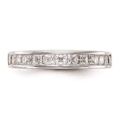 14K Weißgold Ehering mit natürlichen Diamanten