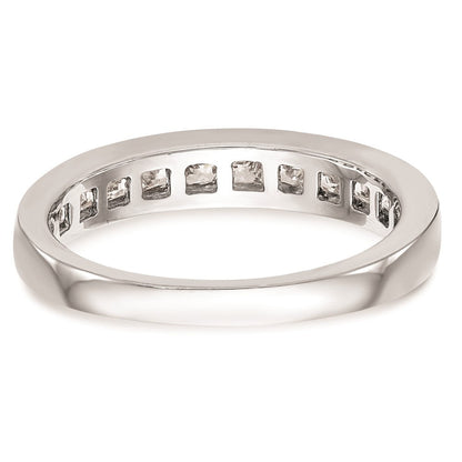 14K Weißgold Ehering mit natürlichen Diamanten