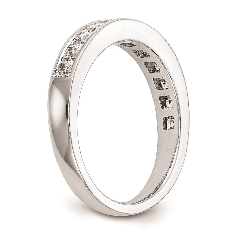 14K Weißgold Ehering mit natürlichen Diamanten