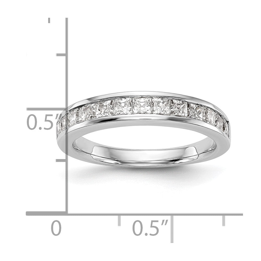 14K Weißgold Ehering mit natürlichen Diamanten