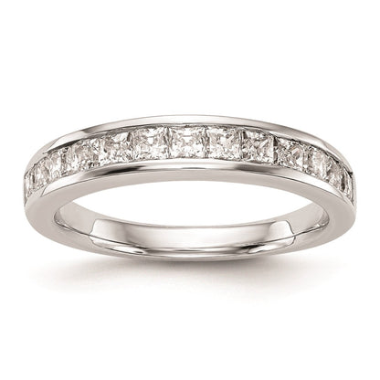 14K Weißgold Ehering mit natürlichen Diamanten