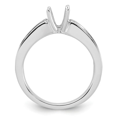 14K Weißgold Verlobungsring mit simulierten Diamanten