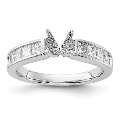 14K Weißgold Verlobungsring mit simulierten Diamanten