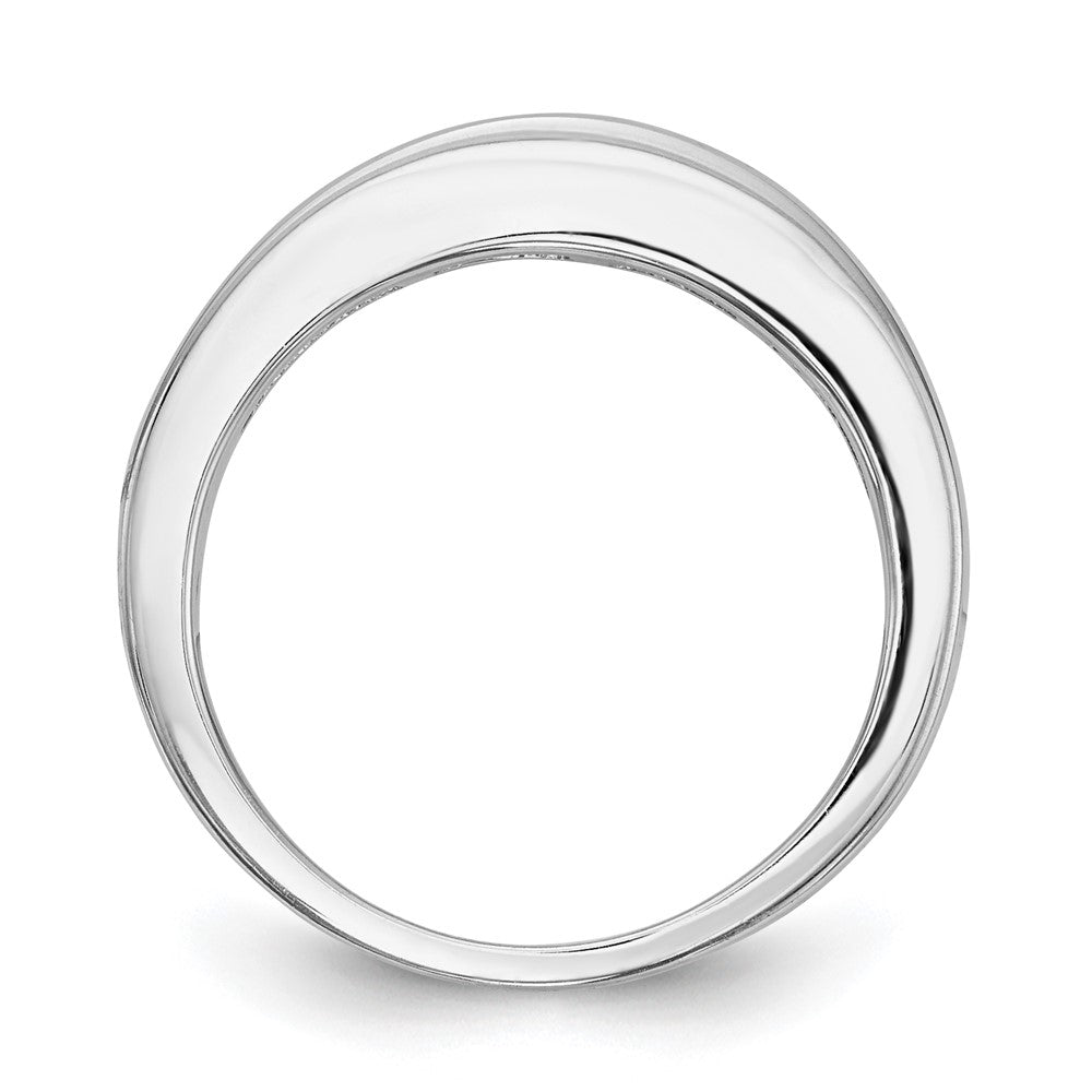 14K Weißgold Ehering mit natürlichen Diamanten