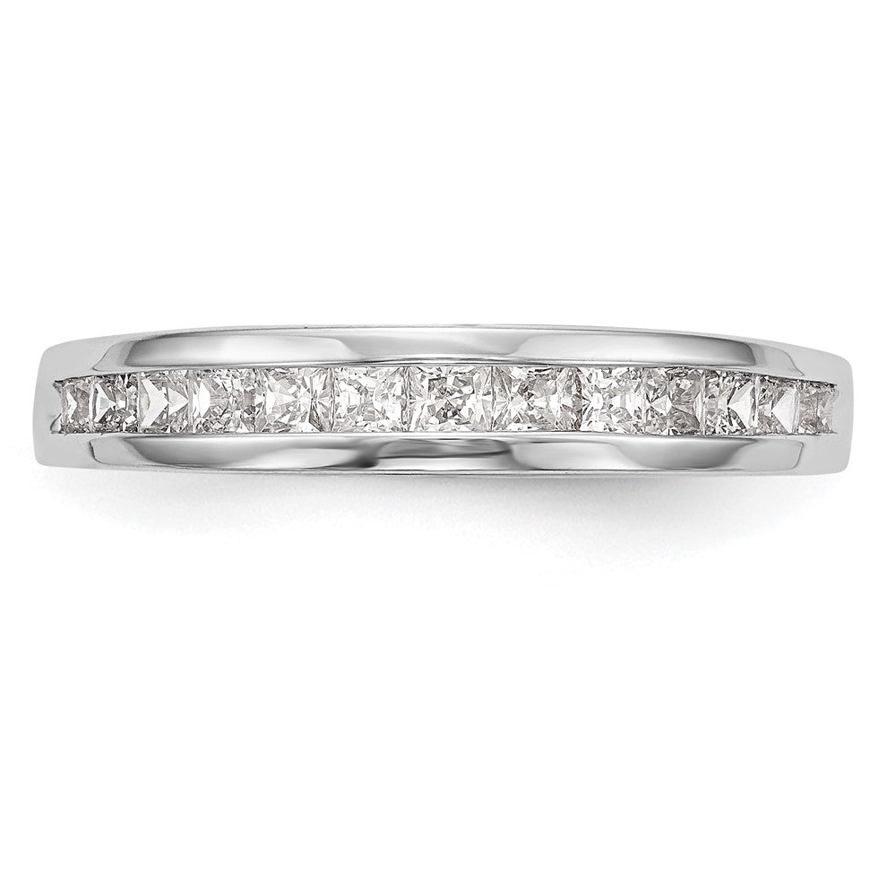 14K Weißgold Ehering mit natürlichen Diamanten