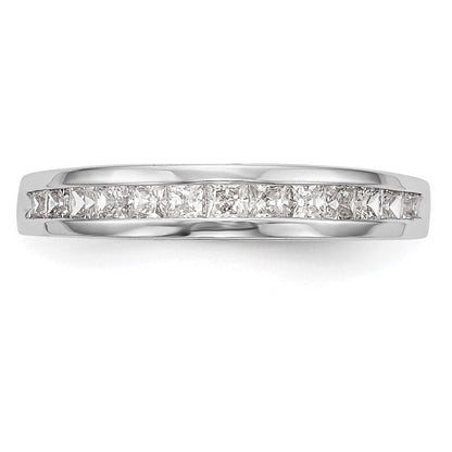 14K Weißgold Ehering mit natürlichen Diamanten