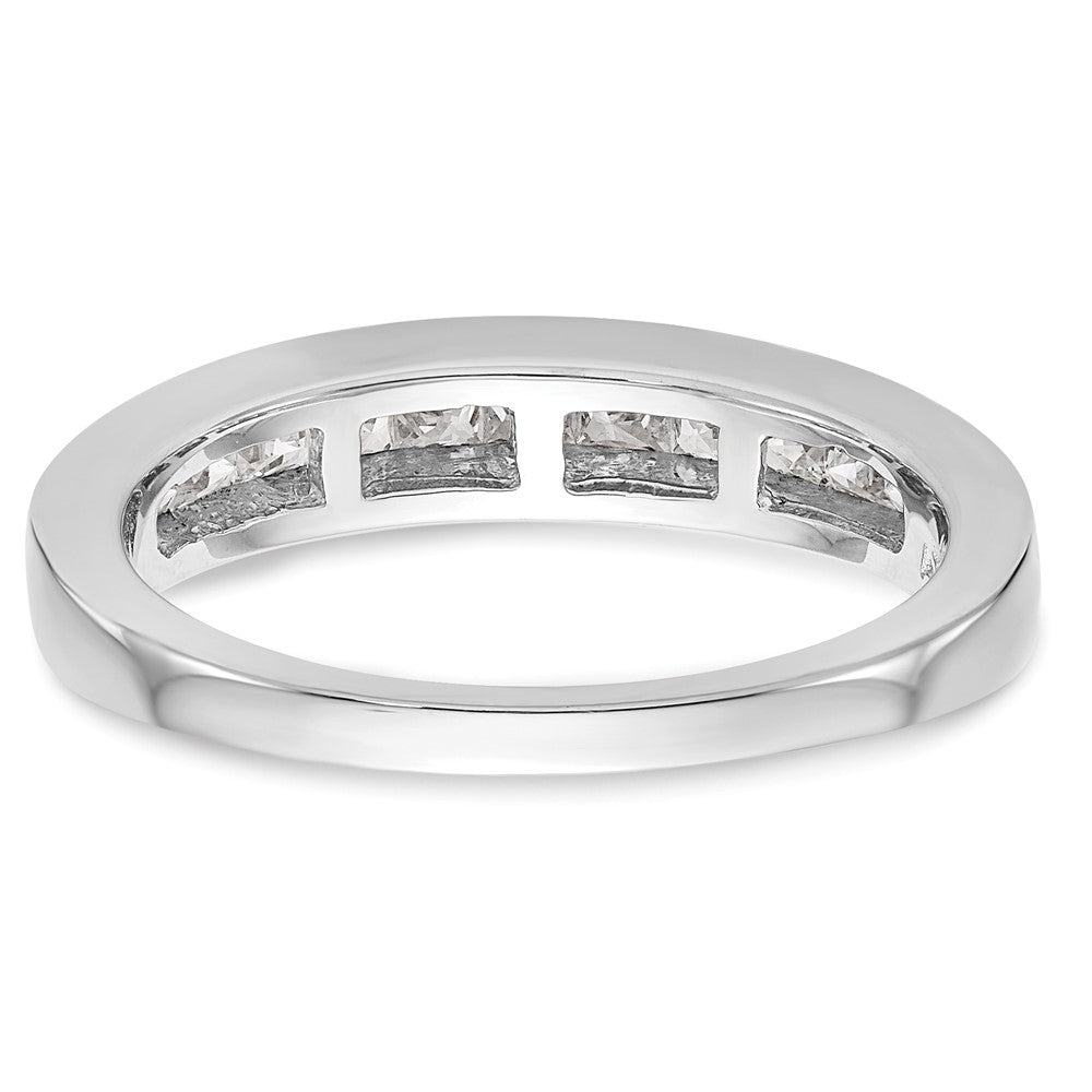 14K Weißgold Ehering mit natürlichen Diamanten