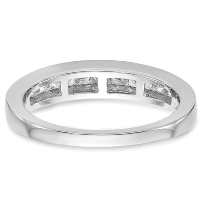 14K Weißgold Ehering mit natürlichen Diamanten