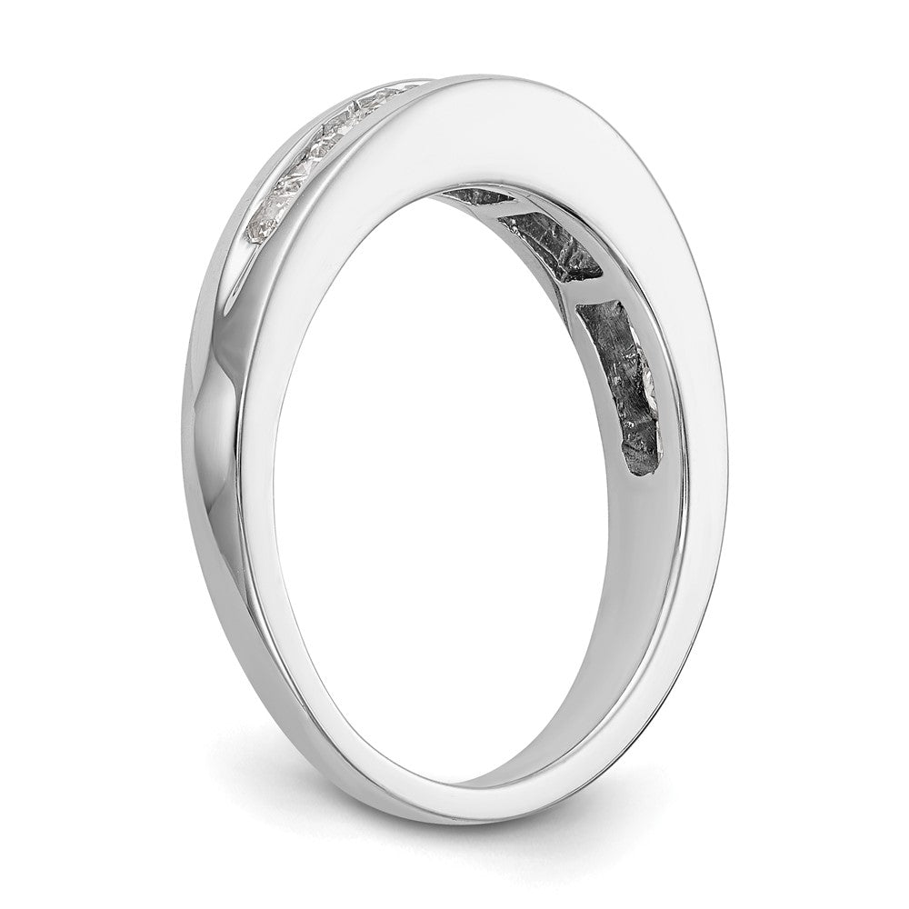 14K Weißgold Ehering mit natürlichen Diamanten