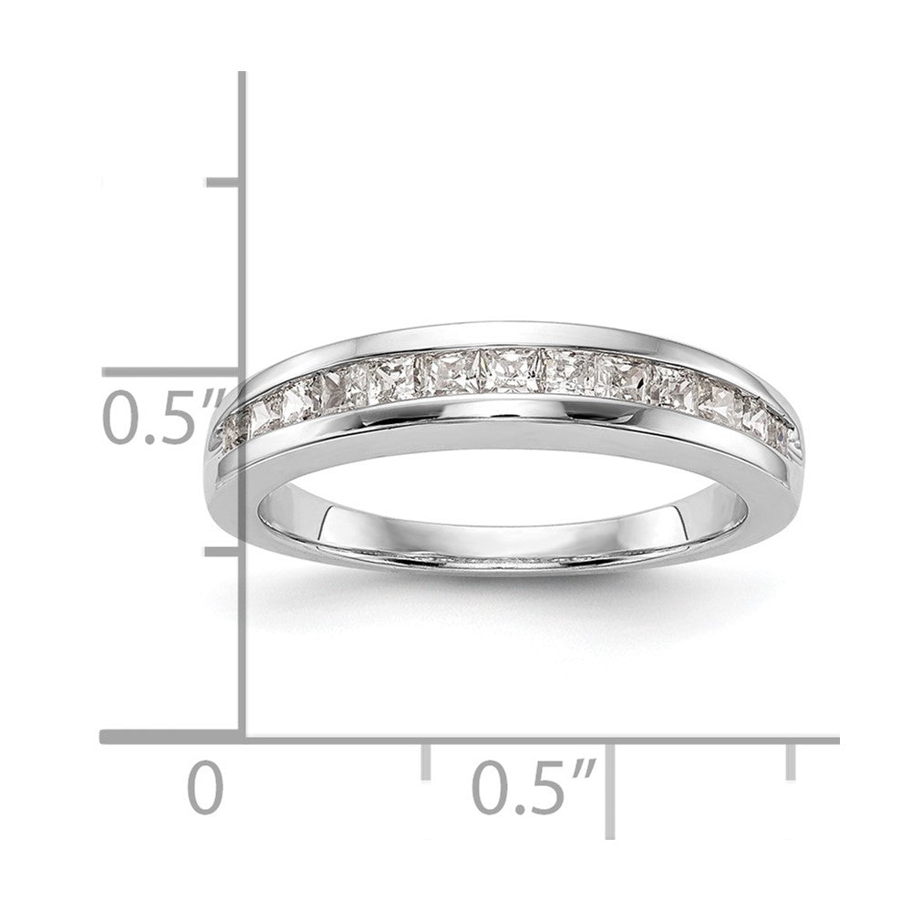 14K Weißgold Ehering mit natürlichen Diamanten