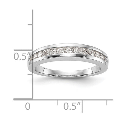 14K Weißgold Ehering mit natürlichen Diamanten