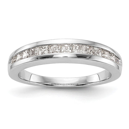 14K Weißgold Ehering mit natürlichen Diamanten