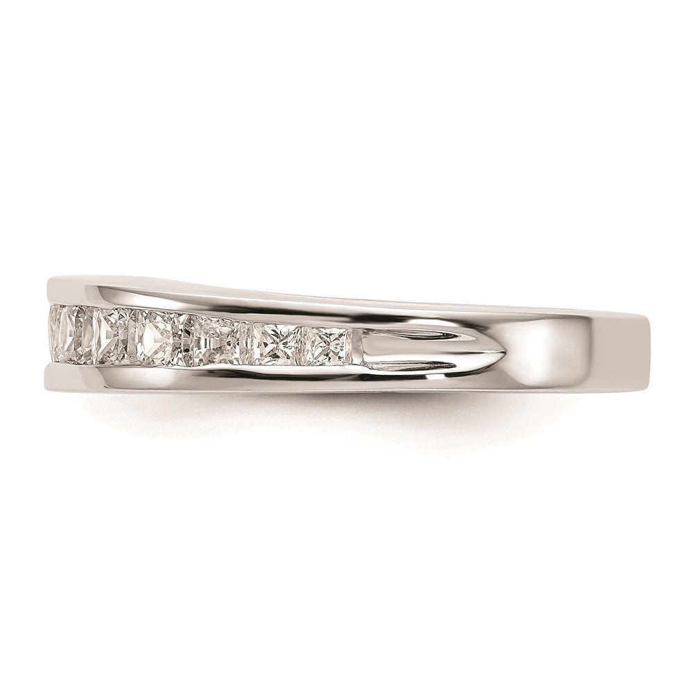 14K Weißgold Ehering mit natürlichen Diamanten