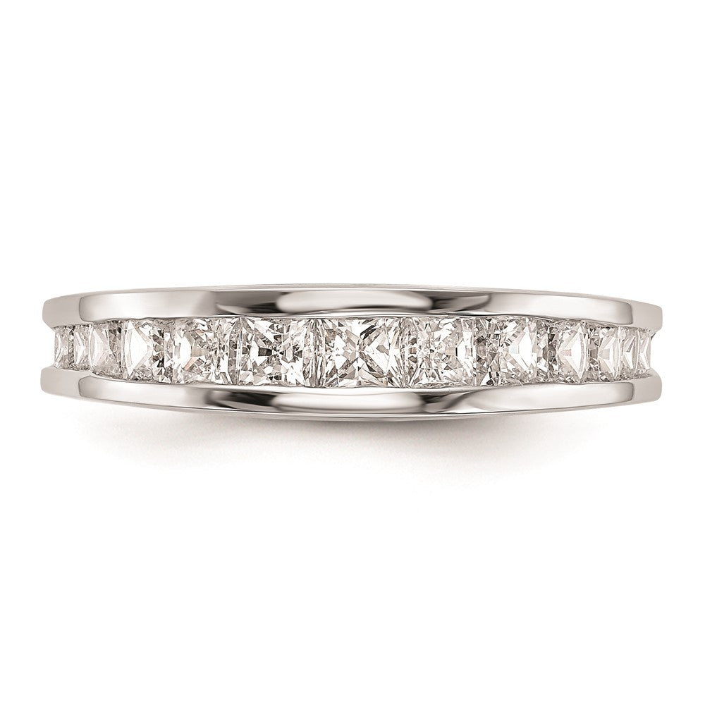 14K Weißgold Ehering mit natürlichen Diamanten