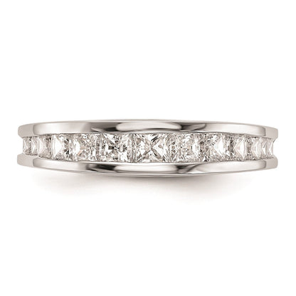 14K Weißgold Ehering mit natürlichen Diamanten