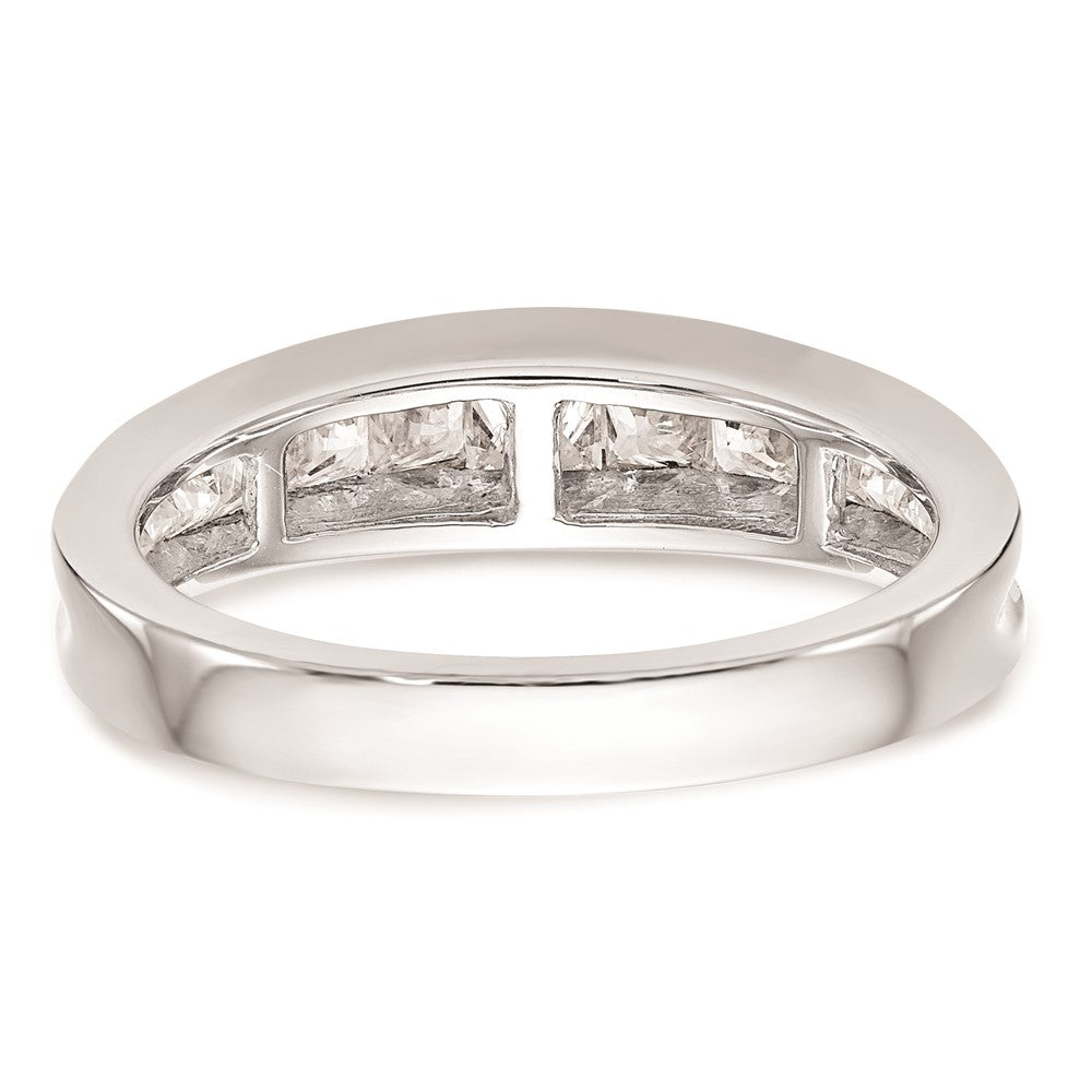 14K Weißgold Ehering mit natürlichen Diamanten
