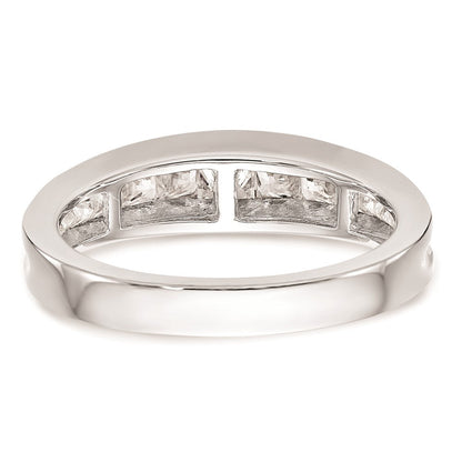 14K Weißgold Ehering mit natürlichen Diamanten