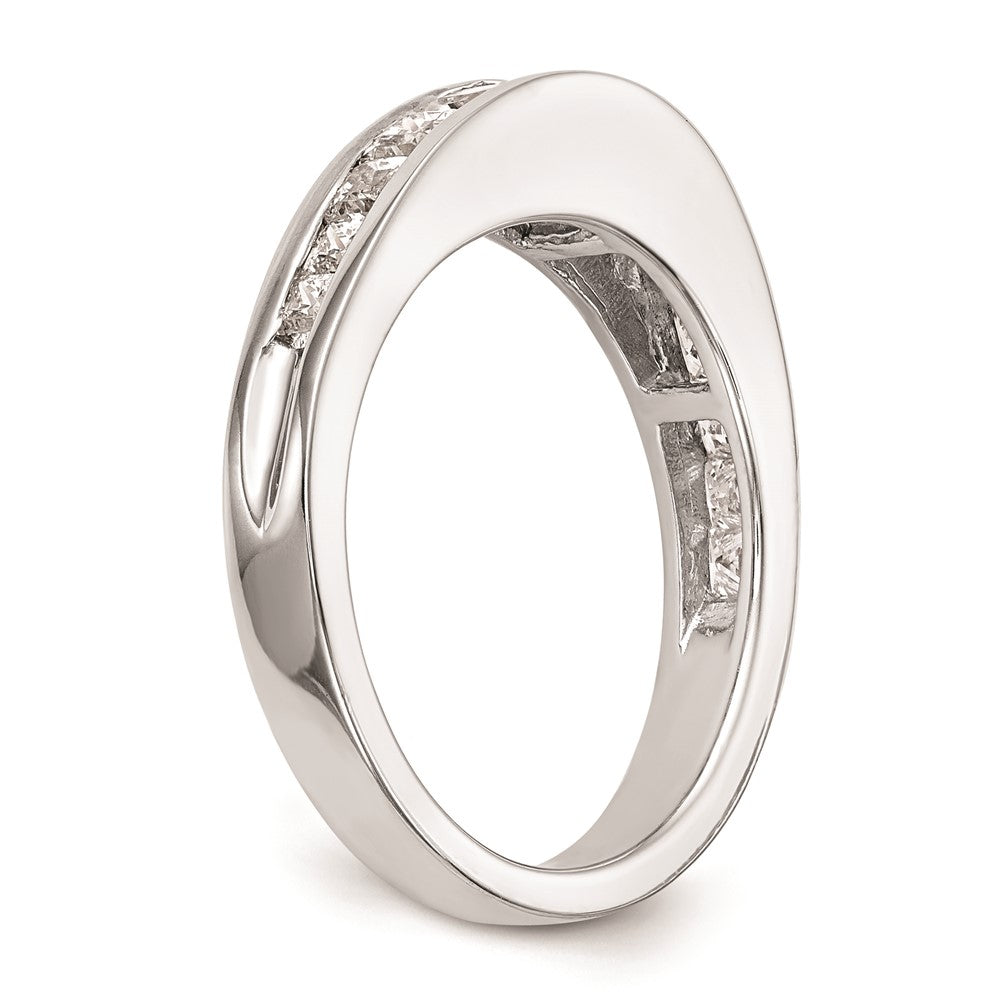 14K Weißgold Ehering mit natürlichen Diamanten
