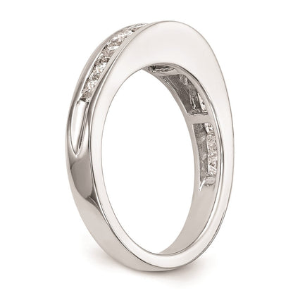 14K Weißgold Ehering mit natürlichen Diamanten