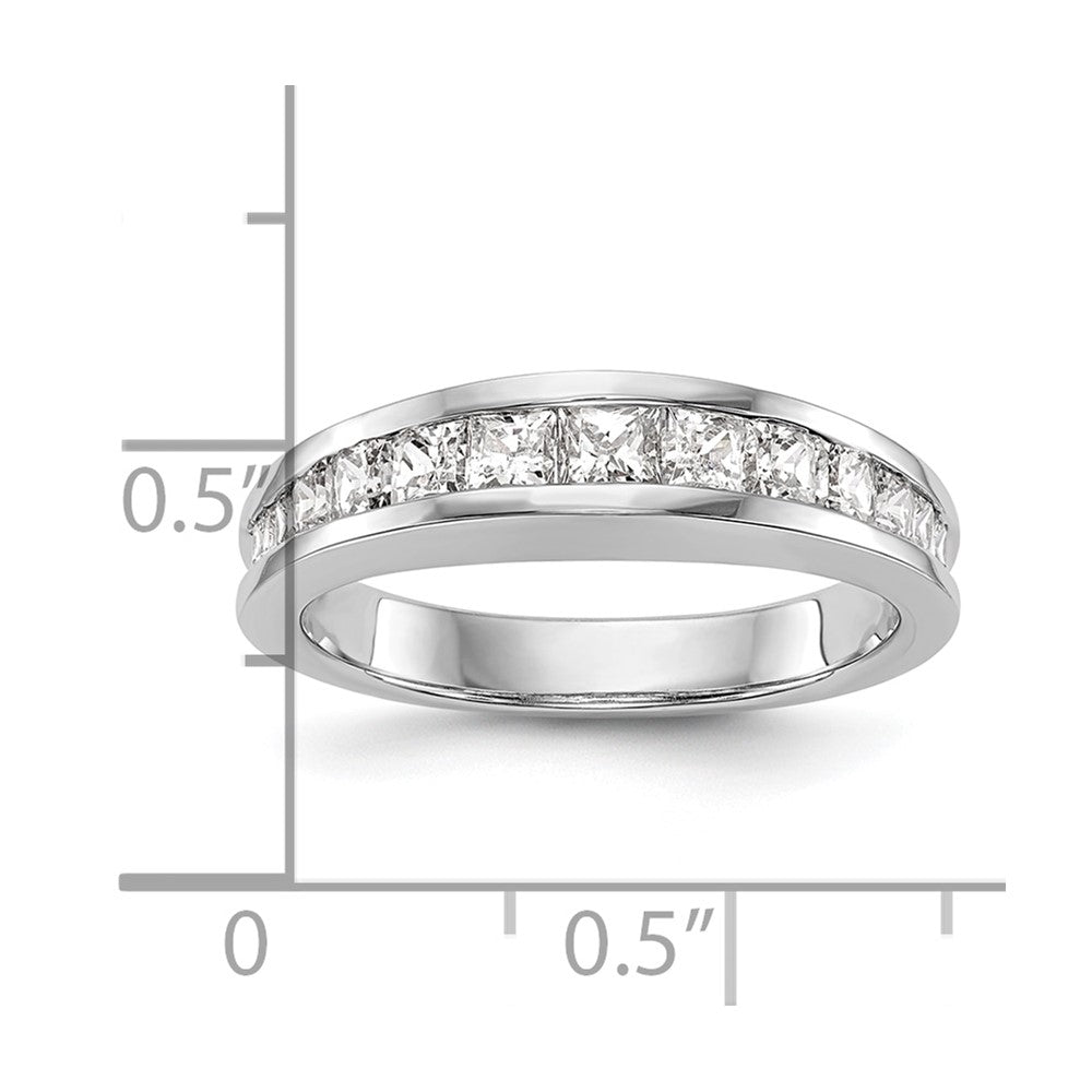 14K Weißgold Ehering mit natürlichen Diamanten