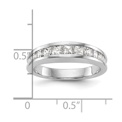 14K Weißgold Ehering mit natürlichen Diamanten