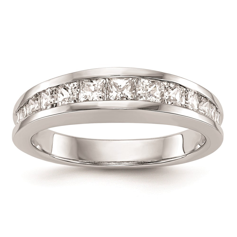 14K Weißgold Ehering mit natürlichen Diamanten